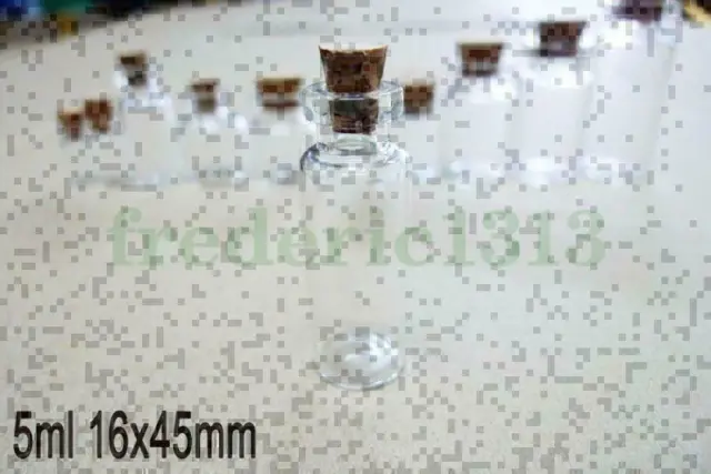 50 piezas botellas pequeñas de vidrio con corchos 5 ml botellas pequeñas de vidrio transparente viales