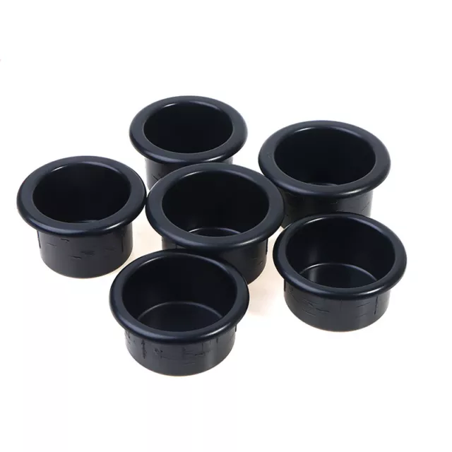 2pcs Car Cup Holder Rack Plastic Black Cup Water Drink Holder Recessed for'EL