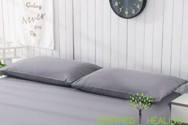 EARTHED HEALING Pillowcases x2 with Grounding / Earthing Cable 100% Cotton 3