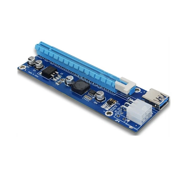 PCI-E1X to 16X Extender Graphics  Card 6Pin Reduce Burden of Motherboard