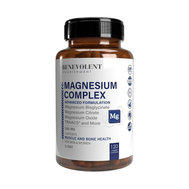 MAGNESIUM COMPLEX 500MG Magnesium Citrate Oxide, Taurate Bisglycinate