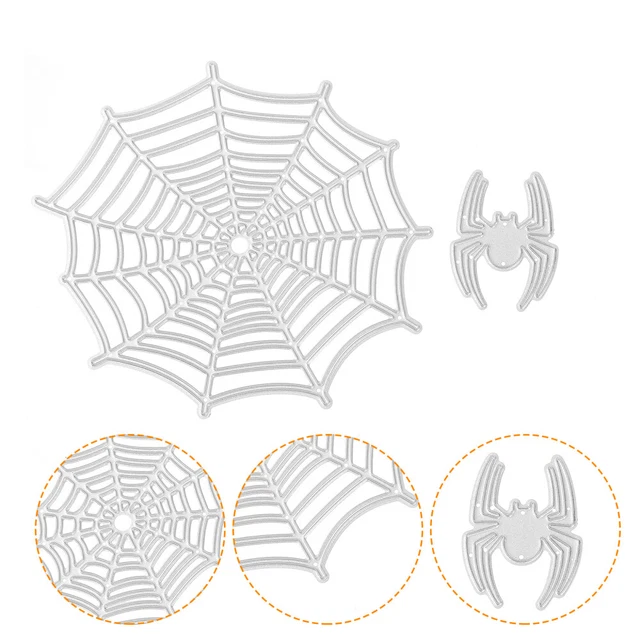 2 piezas plantilla decorativa en relieve tela de araña troquel decoración troquel de corte troquel