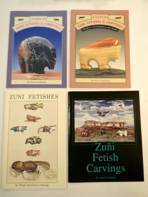 Zuni Fetish Identification Guide Books Lot of 4 Trade Paperback Native American