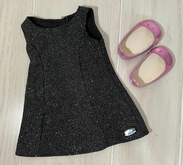AMERICAN GIRL LUCIANA Starry Night Outfit black glitter dress purple