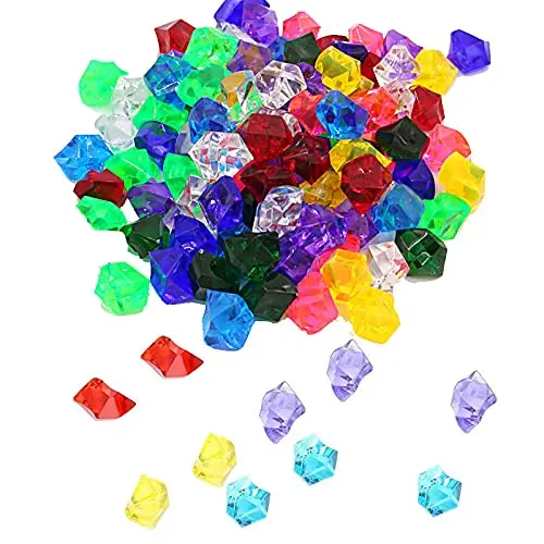 30 PCS Pirate Jewels Treasure, Acrylic Diamond Gems Jewels Childrens Crystal Ice