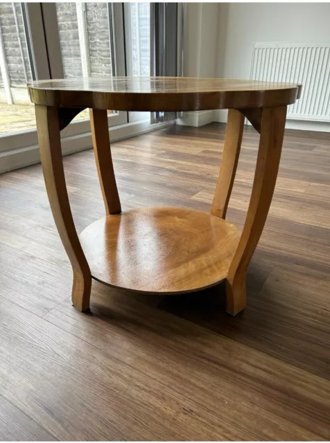 ART DECO Original 1930s Walnut Coffee SIDE TABLE