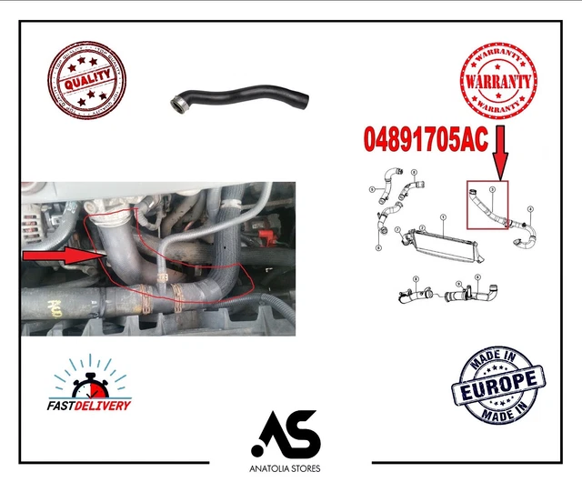 TUYAU TURBO INTERCOOLER Pour Jeep Patriot Mk49 Boussole Mk74 2.0