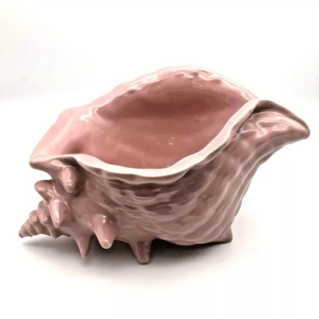 Vintage Ceramic Conch Shell Seashell Planter Bowl Candy Dish Potpourri