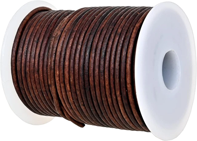 Real/Genuine round Leather String Cord for Necklace, Bracelets, Jewellery, Braid