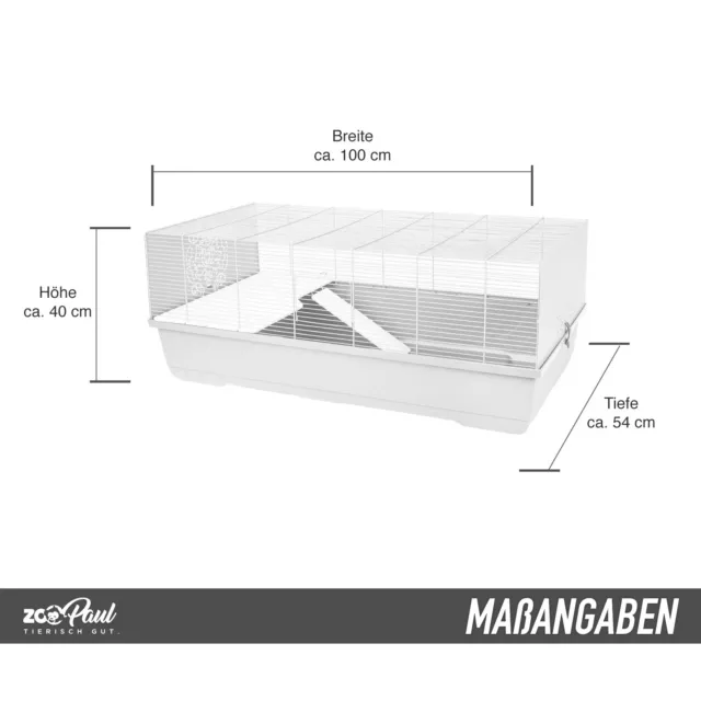 ZooPaul Premium XXL Jaula de Hámster Roberto Glamour Mocca 40x100x54cm Roedor 2