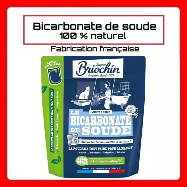 Bicarbonate de Soude en Poudre Jacques Briochin ECOCERT 900g Maxi Format