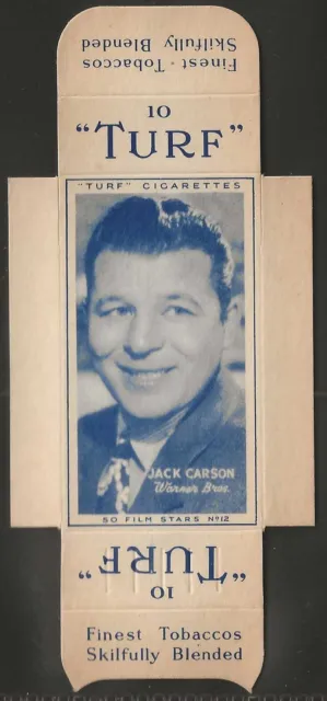Carreras-Uncut Single Turf Slide-Film Stars 1947-#12- Jack Carson