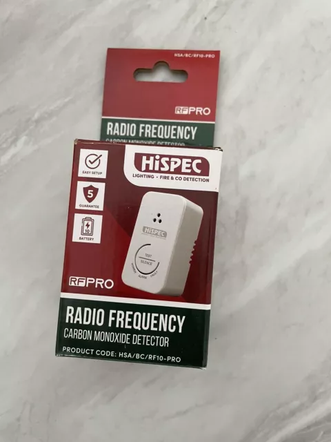 10 Year Longlife Battery Wireless Carbon Monoxide Alarm – Hispec RF Pro Range