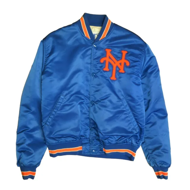 Vintage New York Mets Starter Satin Bomber Jacket Size Medium 80s 90s MLB