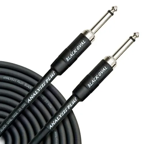 Black Oval Instrument Cable 10ft Straight To Straight