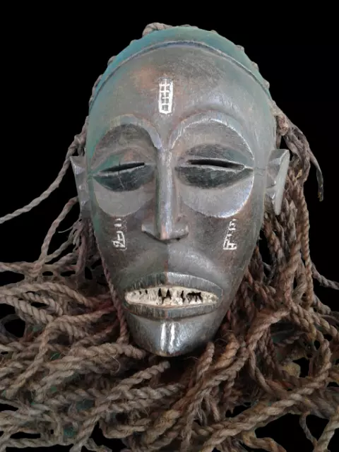 Art africain-Africa art: Masque-Statue Tchokwé de la RDC 22 cm