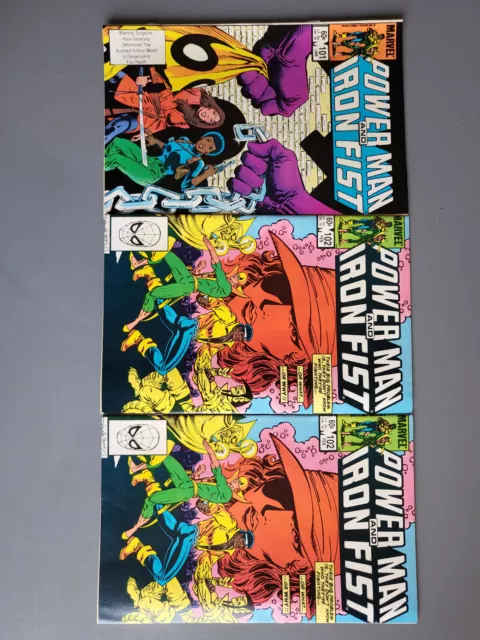 Marvel Comics Power Man and Iron Fist  Job lot 3 issues: #101 #102 & #102 VGC