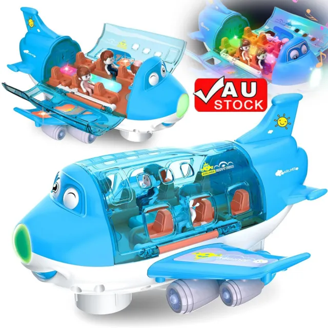 360° Rotating Electric Toy Plane Airplane Toys Music Light For Kid Children Toy