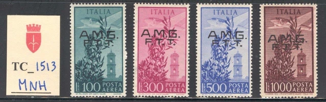 TC_1513. TRIESTE FTT. 1948 "CAMPIDOGLIO" air mail set. Sas A13-A16. MNH