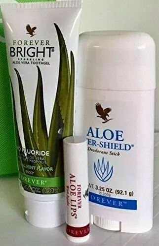 ENSEMBLE DE 3 FOREVER LIVING GIFT Gel dentaire à l'aloe vera - Déodorant...