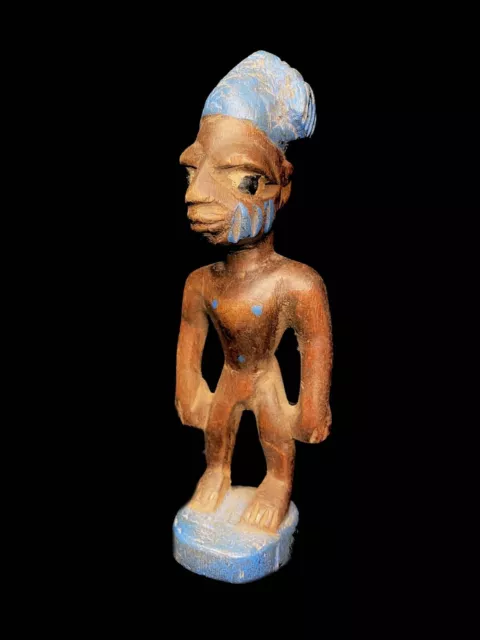 African Tribal Art Wooden Carved statue tribal wood Yoruba wooden carving-6539