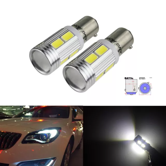 2x Ampoules BAY9S H21W 10 SMD LED 12V Projecteur Lampe Feux Position Blanc 6000K