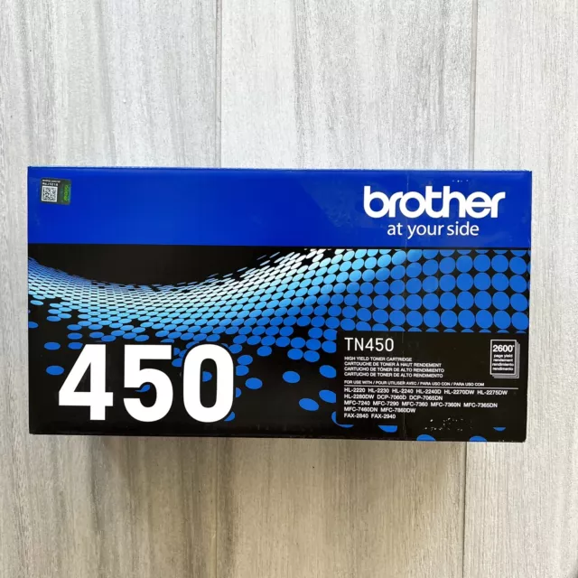 Brother Genuine High Yield Toner Cartridge, Tn-450 ; TN450 *OPEN BOX - *SEALED