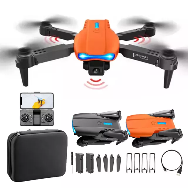 4K HD Selfie Camera 3 Batteries Drone X Pro WIFI FPV GPS Foldable RC Quadcopter