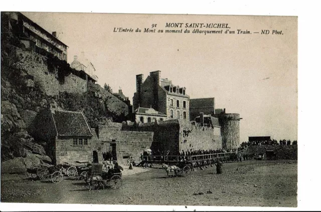 CPA Carte Postale -France- Le Mont Saint Michel-Entrée du Mont