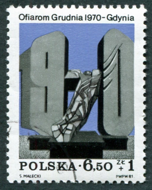 POLAND 1981 6z50+1z SG2785 used FG 1970 Uprising Victims Memorials #A02