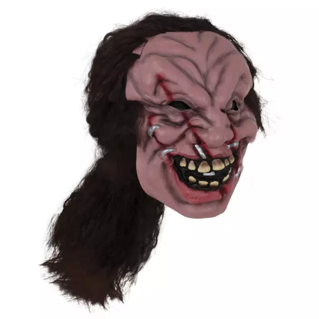 Masque Zombie avec Cheveux Adulrs Halloween Déguisement Latex Hommes Femmes Neuf