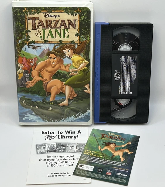 TARZAN & JANE VHS 2002 Disney Video Tape Animation Inserts Clamshell ...