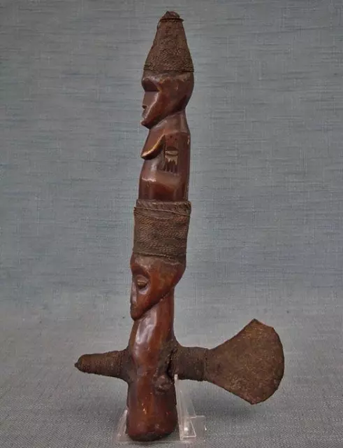 Antique African Shaman Axe Hatchet Erect Phallus Congo Lega Tribe or Warega