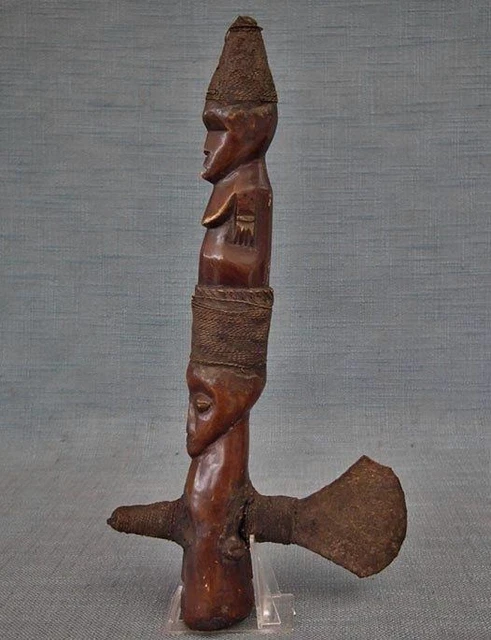 Antique African Shaman Axe Hatchet Erect Phallus Congo Lega Tribe or Warega