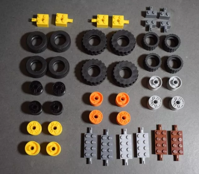 Lego 55981 4 Wheels 4 Tyres 4 Axle For 1 Car Set Random Selection