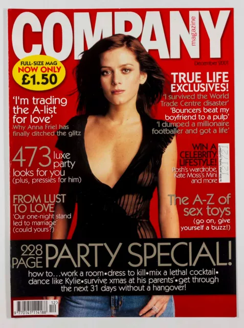 Anna Friel COVER ONLY - Original Company magazine poster photo UK clipping page