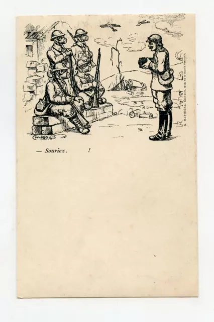 Illustratore Ch Leo .satire E Propaganda da Guerra. Maschere A Gas Guglielmo II