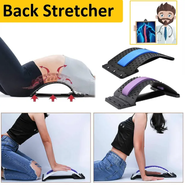 Neck Massager Back Stretcher Fitness Lumbar Waist Spine Pain Relief Support AU