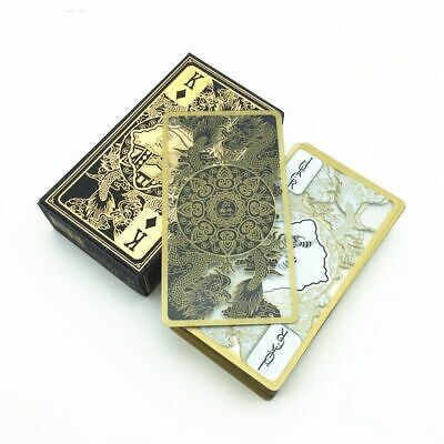 Waterproof Transparent Plastic Poker Playing Cards Dragon Card Game Collection