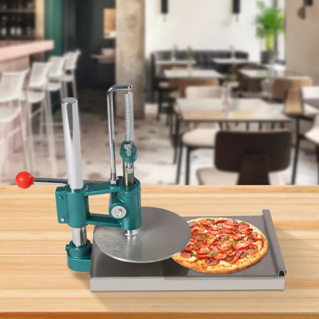 7.9" Pizza Dough Press Machine Manual Household Pizza Press w/ 0.2" Thick Disc