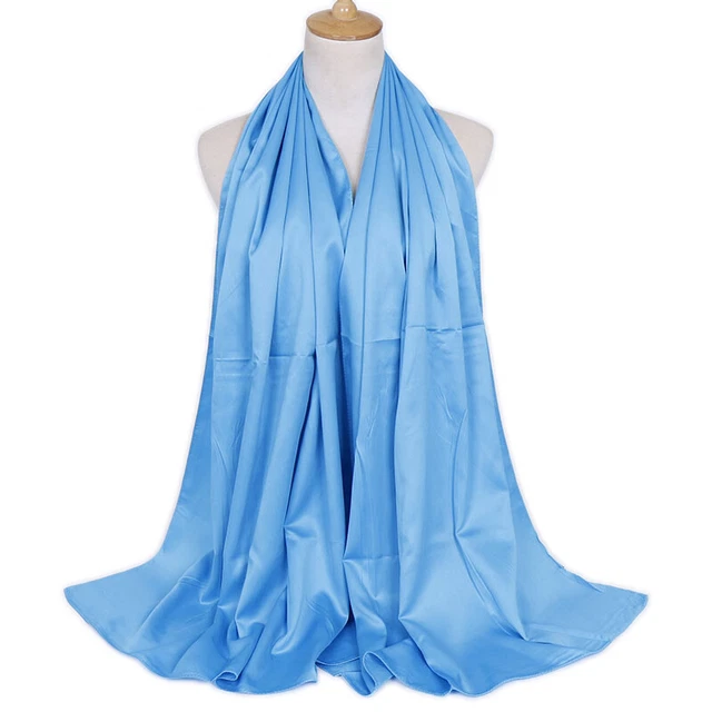 Presa testa islamica copertura wrap capelli musulmani sciarpe foulard seta E