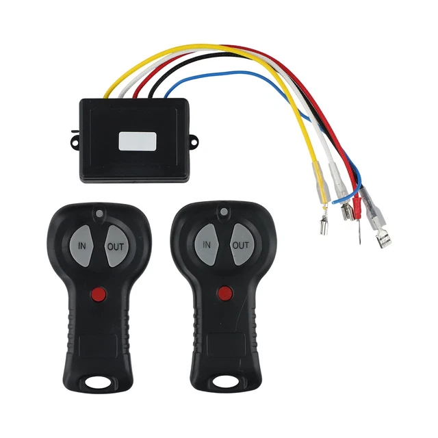 Kit Télécommande Sans Fil Pour Treuil ATV/SUV - DC12V/24V Universel, Portée 50 Pieds