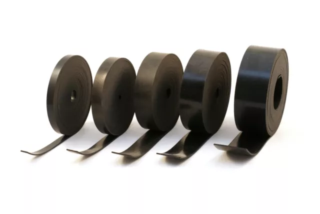 Rubber Strip 1.5mm Thick x 5m Long: Black General Purpose Solid Neoprene Rubber