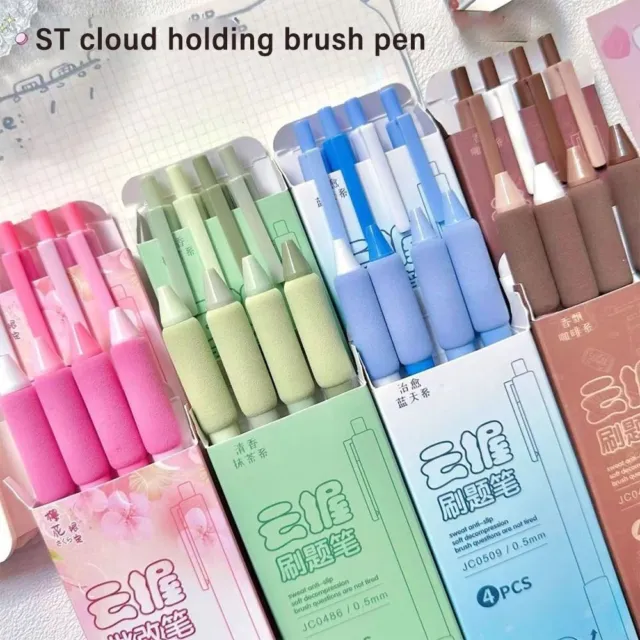2 Box Soft Bread Touch Gel Pen 0.5mm Writing Tool Ballpoint Pen  Students Gift
