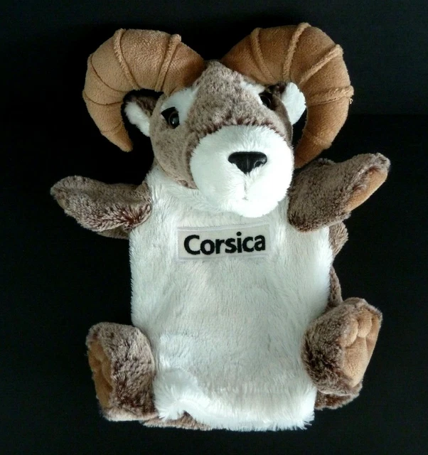 13 - Doudou Peluche Marionnette Creations Dani Corsica Bouc Bouquetin Blanc Ttbe 2