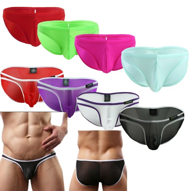 Perizoma Tanga Uomo Stampa Leopardo - Intimo Sexy Vita Bassa, 2 Pezzi, Tessuto Morbido Ed Elastico - Foto 2