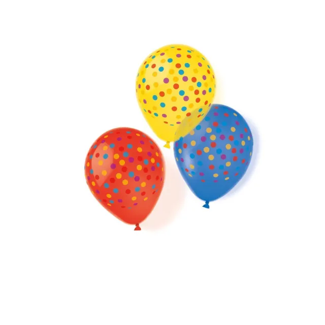 Amscan 9904030 10 Latex Balloons Confetti Party Assorted Colours