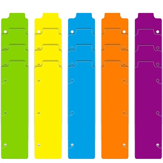 20 Pieces Snap-in Plastic Bookmark  Binder Dividers Snap in Bookmark for Plannh