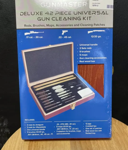 DAC Gunmaster 42 Piece Deluxe Universal Cleaning Kit in Wooden Case