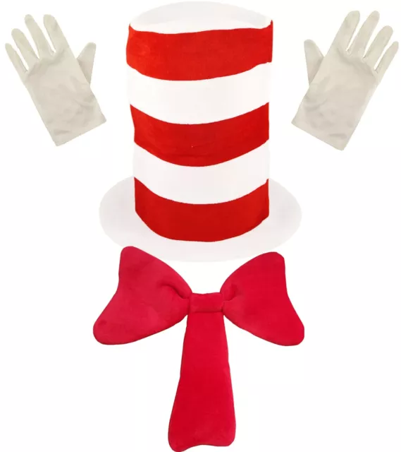 Adult Cat in the Hat Costume World Book Day Outfit Fancy Dress Dr Seuss